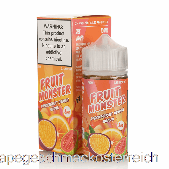 Passionsfrucht-Orangen-Guave – Fruchtmonster – 100 Ml, 3 Mg Vape-Geschmack
